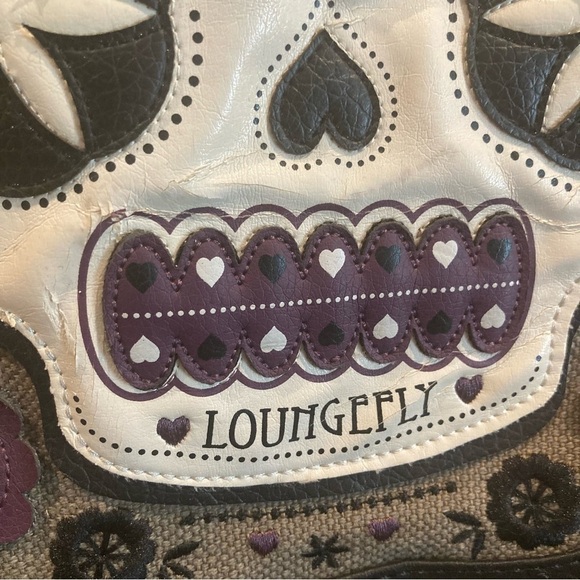 LOUNGEFLY Logo Dia  De Los Muertos Day of the Dead Bag Tote Purse Handbag - Picture 2 of 15